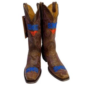 GAMEDAY BOOTS Southern Methodist University SMU Mustangs NEW Sz 9.5 Cowboy Boots